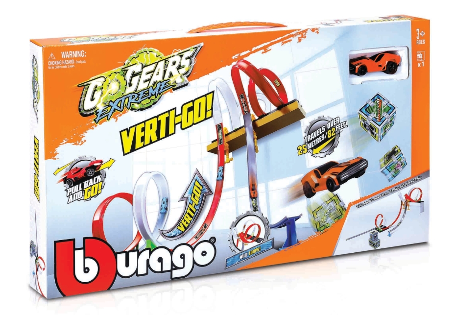 Bburago Go Gears Extreme Verti Go - Pista de curse cu elemente verticale