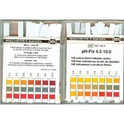 Benzi test pentru determinarea pH-ului, 4.5 - 10
