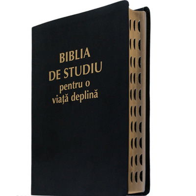 Biblia de studiu pentru o viata deplina, coperta PU neagra