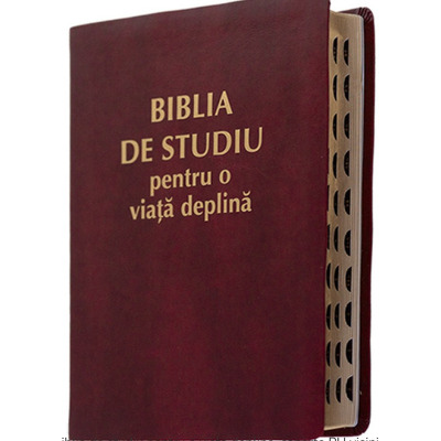 Biblia de studiu pentru o viata deplina, coperta PU visinie