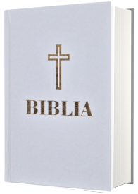 Biblia format 053, alba, cu goldschnit