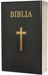Biblia medie, 063, coperta vinil tare, neagra, cu cruce