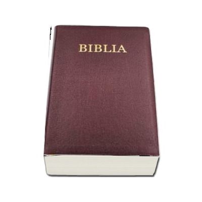 Biblia mica, coperta piele, grena, margini aurii, repertoar, fermoar