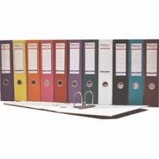 Biblioraft A4, plastifiat PP/paper, margine metalica, 50 mm, Optima Basic - bleumarin
