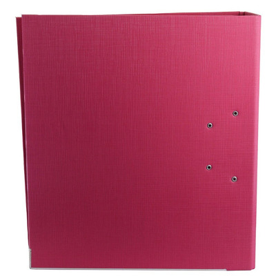 Biblioraft A4, plastifiat PP/paper, margine metalica, 75 mm, Classic - pink
