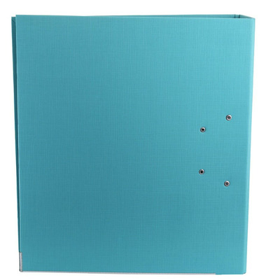 Biblioraft A4, plastifiat PP/paper, margine metalica, 75 mm, Classic - turcoaz