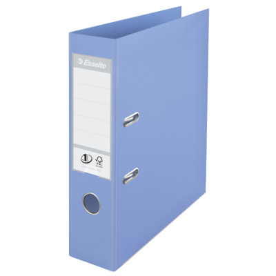 Biblioraft A4, plastifiat PP/PP, margine metalica, 75 mm, Esselte No. 1 Power - bleu