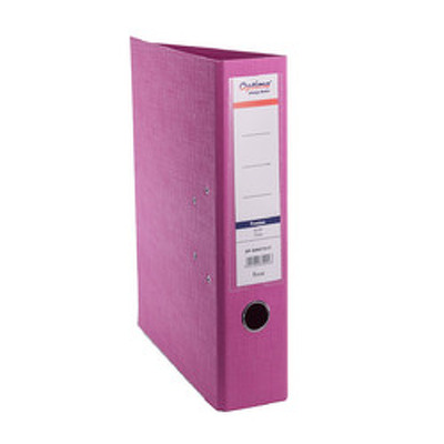 Biblioraft A4, plastifiat PP/PP, margine metalica, 75 mm, Optima Premium - rose