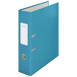 Biblioraft LEITZ 180 Cosy, carton laminat, A4, 80 mm, albastru celest