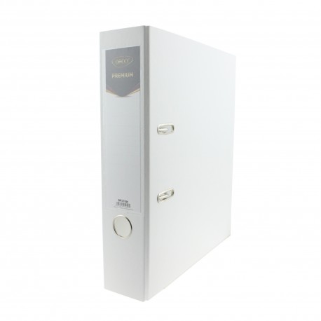 Biblioraft plastifiat 75mm Premium Daco alb