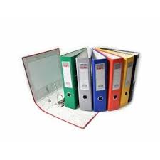Biblioraft plastifiat, cotor de 7,5 cm, rosu, Taff