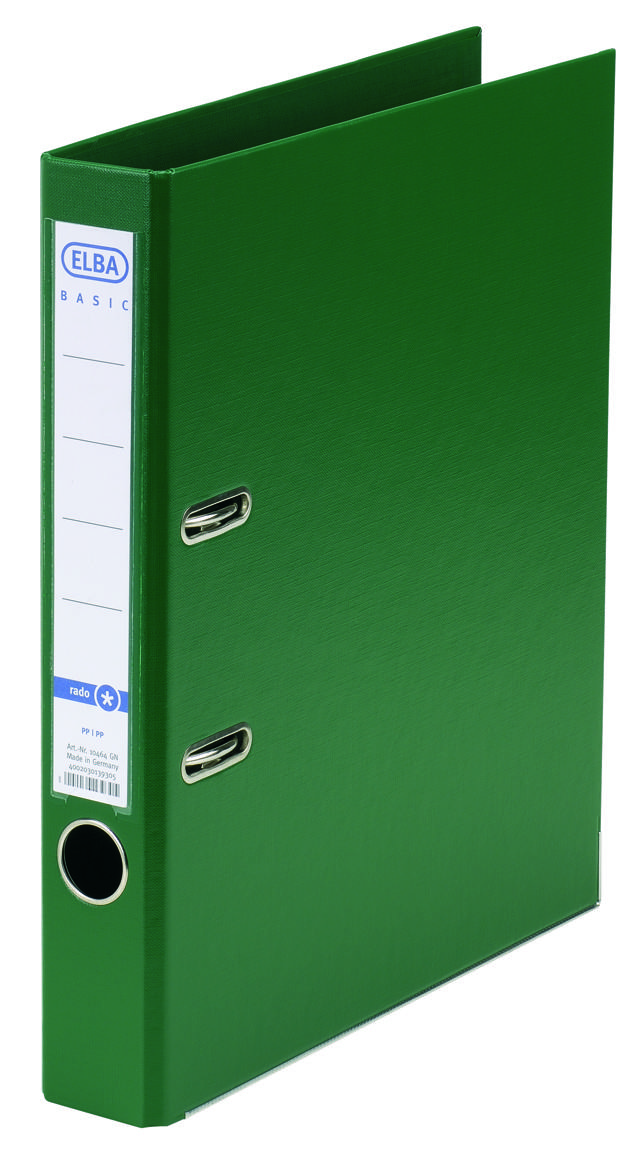 Biblioraft A4, plastifiat PP/PP, margine metalica, 50 mm, ELBA Smat Pro+ - verde