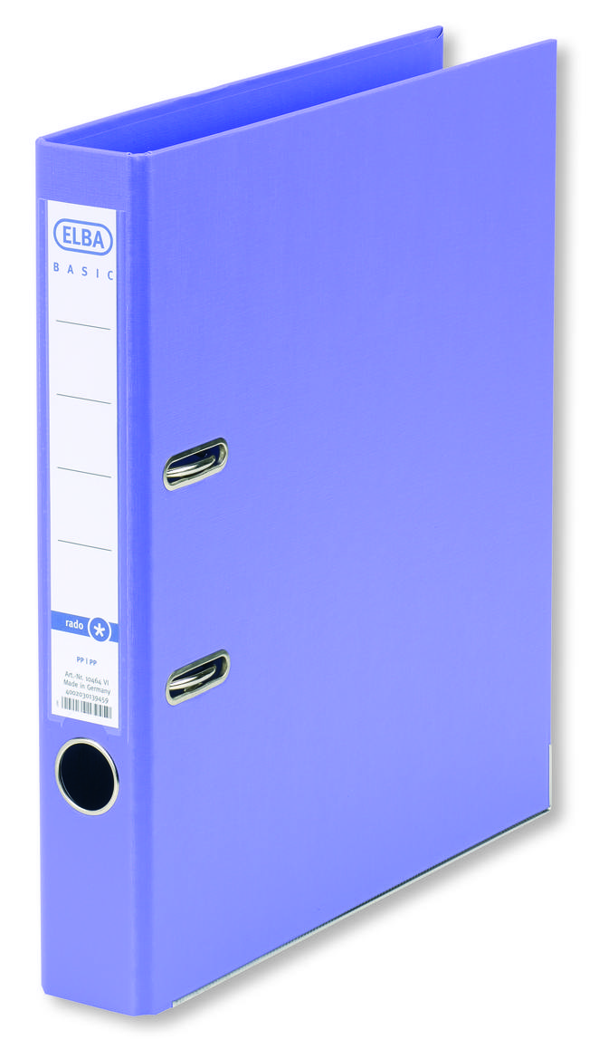 Biblioraft A4, plastifiat PP/PP, margine metalica, 50 mm, ELBA Smart Pro+ - violet