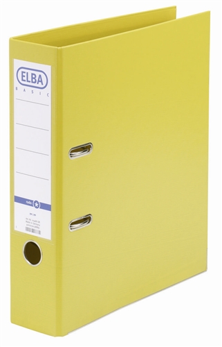 Biblioraft A4, plastifiat PP/PP, margine metalica, 80 mm, ELBA Smart Pro+ - galben