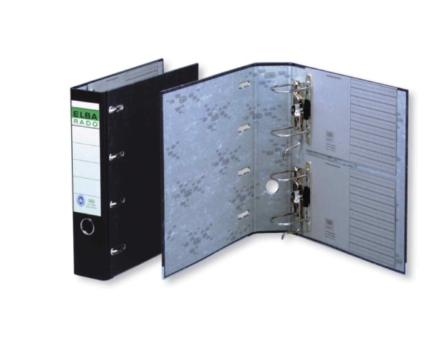 Biblioraft A4, margine metalica 80mm, 2 mecanisme, ELBA Rado - marmorat