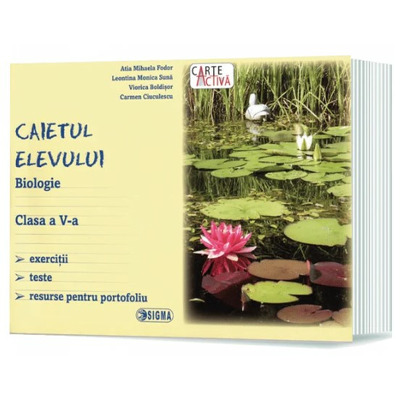 Biologie, caietul elevului pentru clasa a V-a