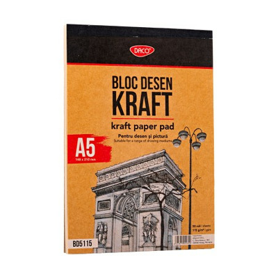 Bloc A5 Hartie Craft 115G 50 File, BD5115 Bloc A5 Hartie Craft 115G 50 File, BD5115