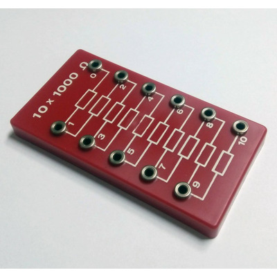 Bloc de rezistente in serie cu 10 rezistente de 1000 Ohmi