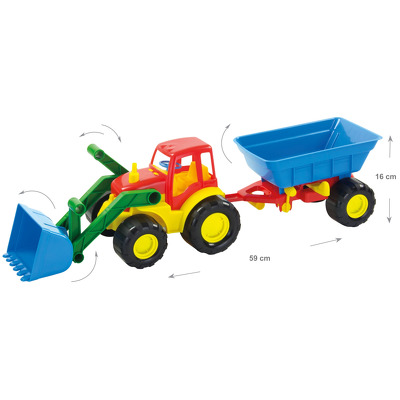 Buldozer cu remorca si cupa