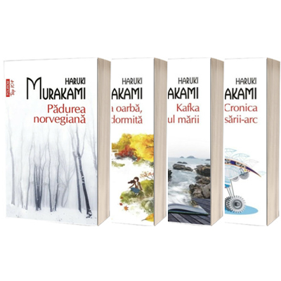 Bundle 4 carti - Cronica pasarii-arc, Kafka pe malul marii, Padurea norvegiana si Salcia oarba, fata adormita