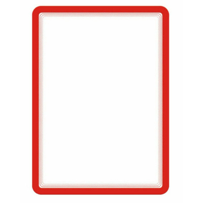 Buzunar magnetic pentru documente A4, cu rama color, 2 buc/set, DJOIS - rama rosie