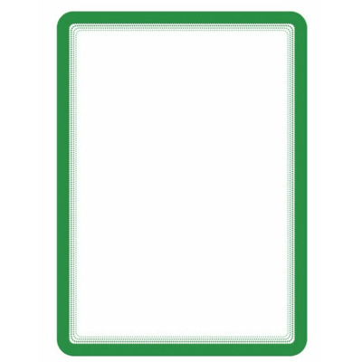 Buzunar magnetic pentru documente A4, cu rama color, 2 buc/set, DJOIS - rama verde