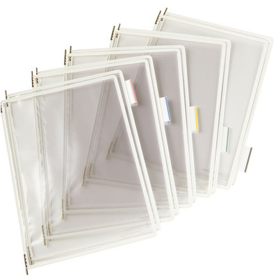 Buzunare prezentare pentru display, A4, (10 buc/set), rama metalica, DJOIS - cristal