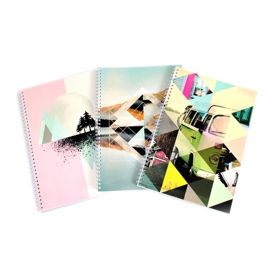 Caiet A4, 100 file, spiralizat, dictando, Arhi Design
