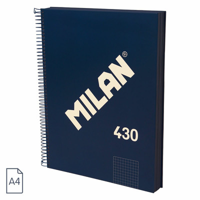 Caiet A4 120 file matematica spira Albastru MILAN