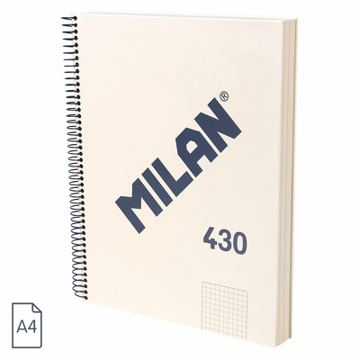 Caiet A4 120 file matematica spira Bej MILAN