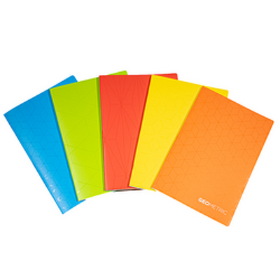 Caiet A4, 60 file, 80gsm, coperta carton 300gsm, design geometrics - matematica - set 2 buc