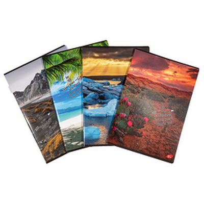 Caiet A4, 60 file, 80gsm, coperta carton 300gsm, design nature - matematica