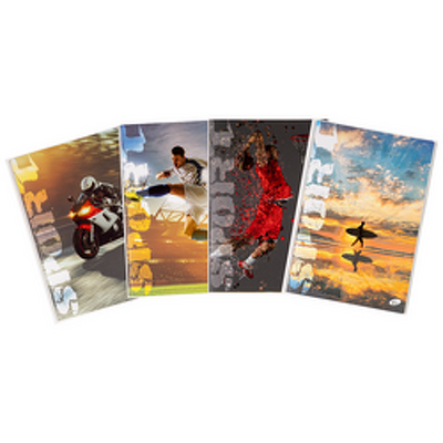 Caiet A4, 60 file, 80gsm, coperta carton 300gsm, design sports - dictando