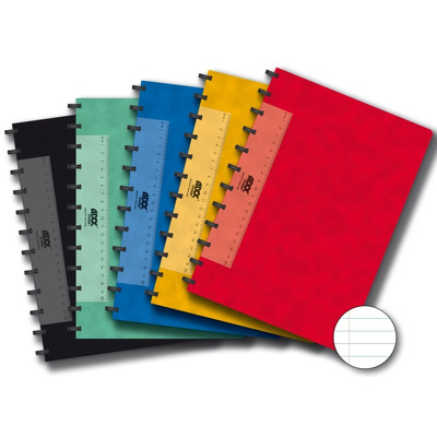 Caiet A4, 72 file - 90g/mp, coperta carton color embosat, AURORA Adoc - dictando
