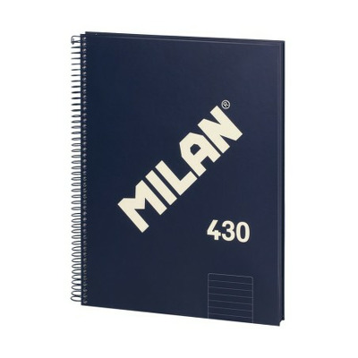 Caiet A4 80 file romana cu spira MILAN albastru
