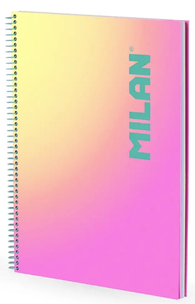 Caiet A4 90 file dictando spira MILAN roz Sunset