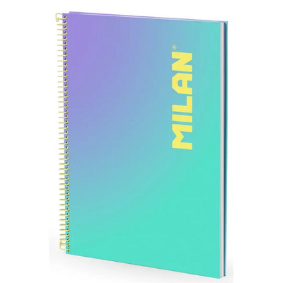 Caiet A4 90 file dictando, spira verde Sunset