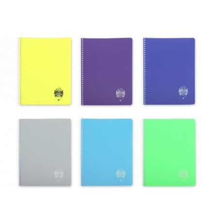Caiet A4 96 file coperta plastic spira Romana