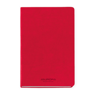 Caiet A5, 192 file - hartie FSC 80 g/mp, coperta soft-touch rosu, AURORA Capri - dictando