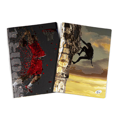 Caiet A5, 48 file, 80gsm, coperta carton 300gsm, design sports - matematica