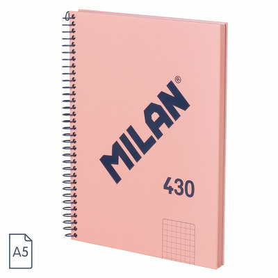 Caiet A5 80 file matematica spira Roz MILAN