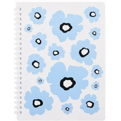 Caiet A5 cu spirala flexibila, Strigo Pads Project Book, flori albastru