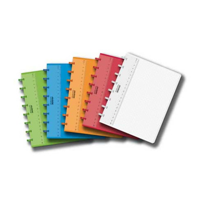 Caiet A5 dictando, 72 file - 90g/mp, coperta PP transparent color, Aurora Adoc