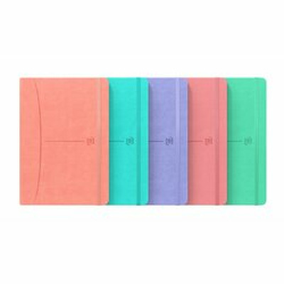 Caiet cu elastic, OXFORD Signature Smart Journal, A5, 80 file-90g/mp, Scribzee, dictando - pastel co