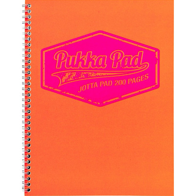 Caiet cu spirala Pukka Pads Jotta Neon A4 dictando portocaliu