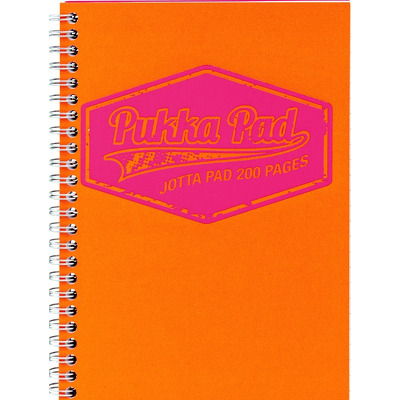Caiet cu spirala Pukka Pads Jotta Neon A5 dictando portocaliu