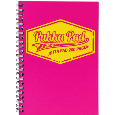 Caiet cu spirala Pukka Pads Jotta Neon A5 dictando roz
