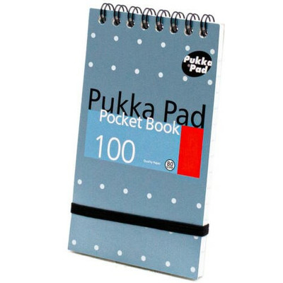 Caiet cu spirala Pukka Pads Metallic Pocket Book, A7 dictando, 100 pag, 76 x 127 mm, coperti cartonate