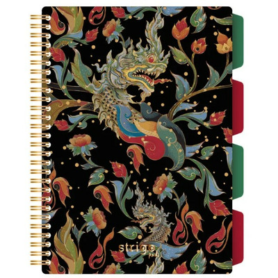 Caiet cu spirala si separatoare, STRIGO PADS Project Book DRAGON, B5, Matematica