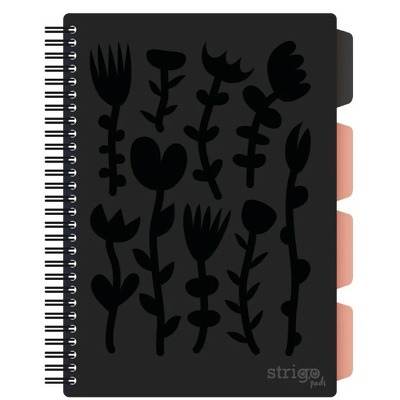 Caiet cu spirala si separatoare, STRIGO PADS Project Book Floral B5, Matematica